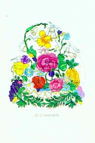 Flower Basket Decal